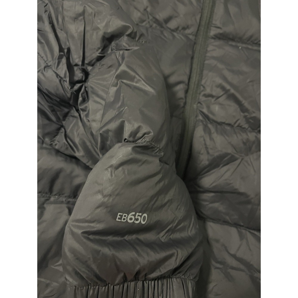 Eddie Bauer Jacket Mens L Black EB650 Down Puffer Hooded Full Zip Coat Outdoor - Picture 3 of 8